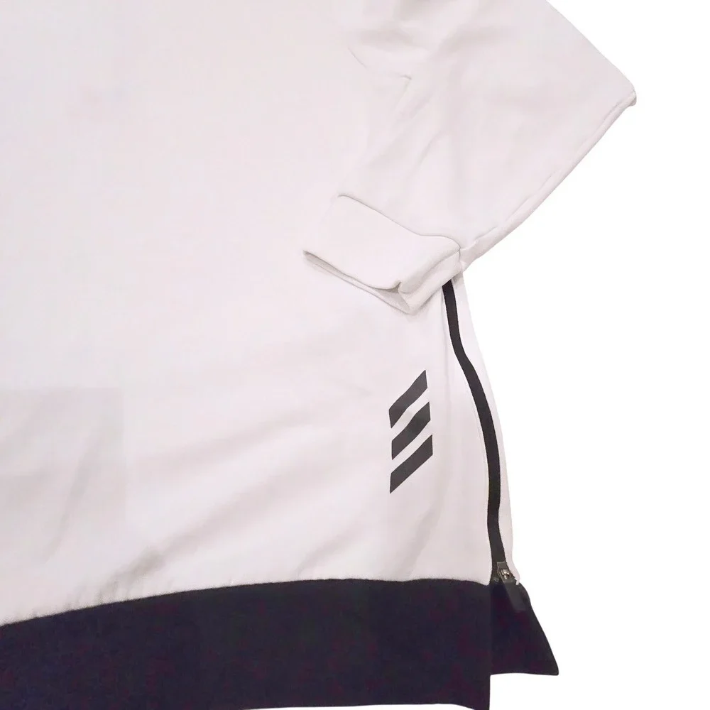 adidas Adicross 1/4 Zip Golf Hoodie Mens XL White Black Pullover RN88387 CA40312